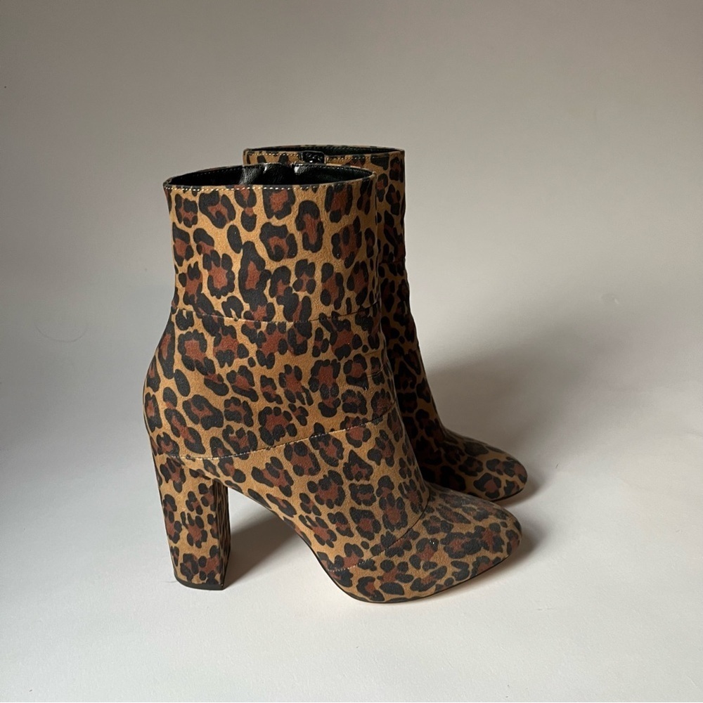 BCBG leopard print booties